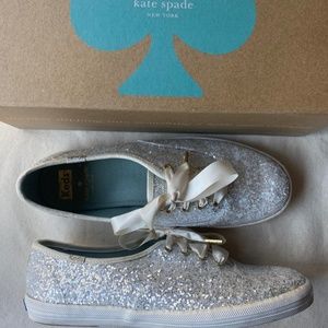 Keds x Kate Spade WHITE Glitter Sneakers